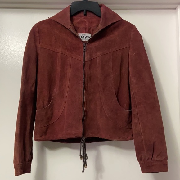 Dawn Fashions Jackets & Blazers - Custom Dyed Vtg 70’s Suede Leather Truckers Jacket